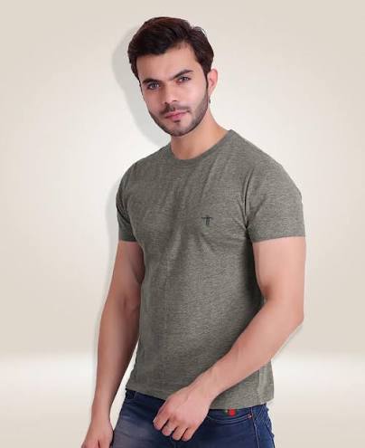 Round Neck Tshirt Brown Men